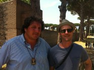 Emiliano tufano with Edward Norton in Pompeii